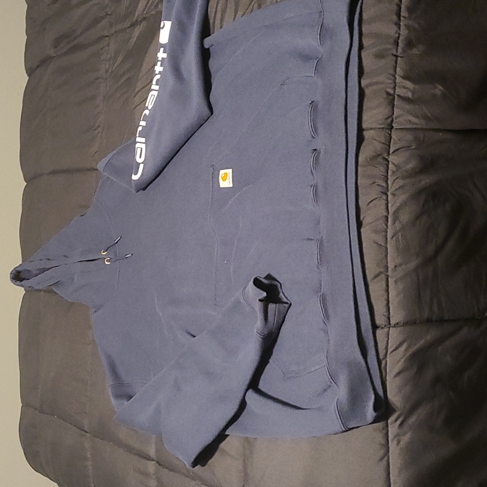 CARHARTT 3XL TALL NAVY BLUE HOODIE